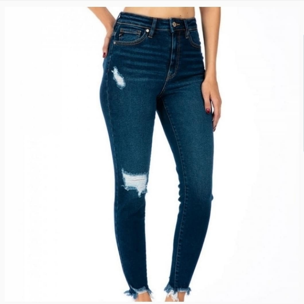 SIZE 7/27 Kancan High Rise Dark Wash Jeans 1 Left